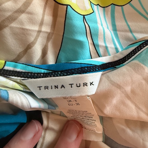 TRINA TURK SINTRA FLORA SWIMSUIT COVER-UP TUNIC MINI DRESS SMALL - Picture 13 of 13